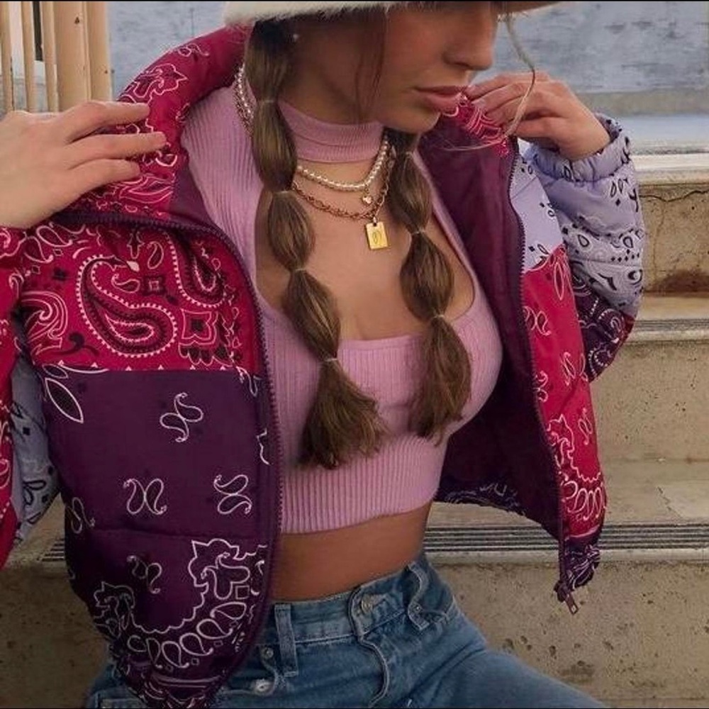 Urban Outfitters Women's Pink Crop Top